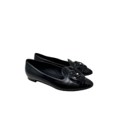 Chanel Black Leather Camellia Flower