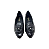 Chanel Black Leather Camellia Flower