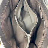 Celine Brown Boogie Handbag  with White Stitching