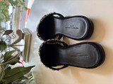 Private Listing  The White Company Black Suede Rhinestone Mules