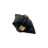 Loewe Black Leather Bangle with Gold Anagram Logo