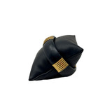 Loewe Black Leather Bangle with Gold Anagram Logo