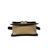 Longchamp Box-Trot Raffia & Leather Crossbody Bag