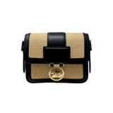 Longchamp Box-Trot Raffia & Leather Crossbody Bag