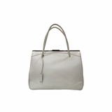 Gucci White Large Square Double Handle