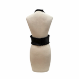 Fendi SS16 Black Braided Bondage Leather Vest