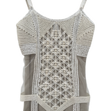 Fendi White Vintage Sequin Beading