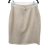 Chanel Ivory Wool Skirt Midi
