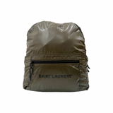 Saint Laurent Green Nuxx Logo - Print Nylon Backpack