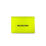 Balenciaga Bright Green Cash Mini Trifold Wallet