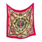 Hermes "Princes Du Soleil Levant" Hot Pink Scarf