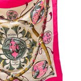 Hermes "Princes Du Soleil Levant" Hot Pink Scarf