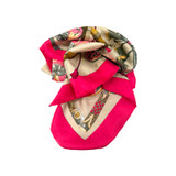 Hermes "Princes Du Soleil Levant" Hot Pink Scarf
