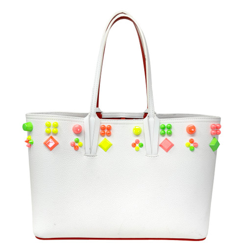 Louboutin White Cabata Tote