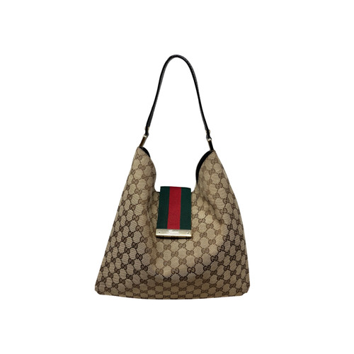 Gucci Tan Monogram Hobo Bag