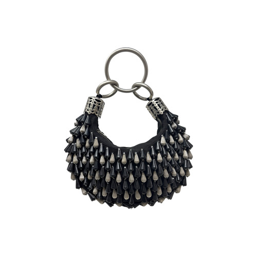 Chloe Black and Silver Beaded Handbag