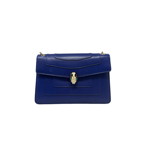 Bulgari Navy Serpenti Forever Shoulder Bag