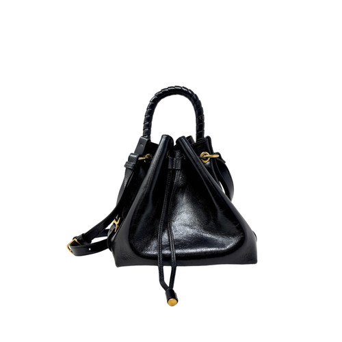 Chloe Black Leather Marcie Bucket Bag