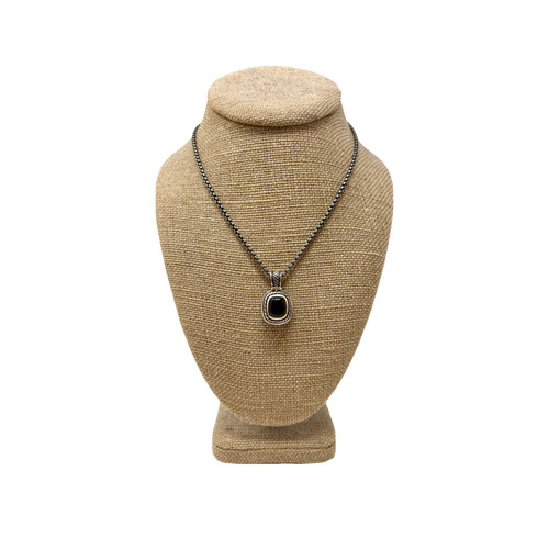 David Yurman Two Tone Onyx Necklace