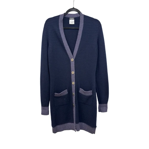 Chanel Navy Blue Cashmere Sweater Vintage 2008