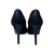 Chanel Black and Blue Captoe Camellia Pump