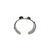 Elyse Silver Cuff With Purple, Grey & Red Stone