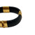 Loewe Black Leather Bangle with Gold Anagram Logo