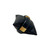 Loewe Black Leather Bangle with Gold Anagram Logo