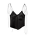 Petar Petrov Black Leather Top Shoulder Tie Top