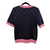 Chanel Navy & Pink Tartan 2013-2014 Metiers d'Art Knit Top