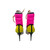 Christian Louboutin Sedah Neon Pink and Green Pumps