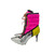 Christian Louboutin Sedah Neon Pink and Green Pumps
