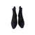 Yves Saint Laurent Black Glitter Graphic Fur Star Boots