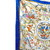Hermes "Pierres d'Orient et d' Occident" Blue, White, Gold Scarf