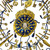 Hermes "Les Cles" Navy, White, Gold Scarf
