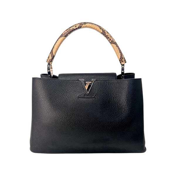 Louis Vuitton Black Capucines MM with Python Handle   Louis Vuitton Black Capucines MM with Python Handle