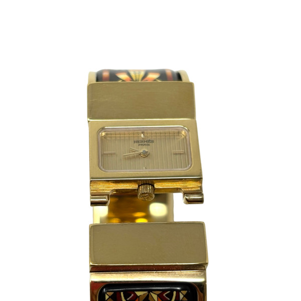 Hermes Gold "Loquet Bangle" Watch