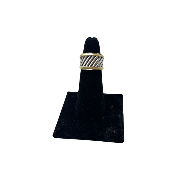 David Yurman Two Tone Cable Classic Cigar Band Ring