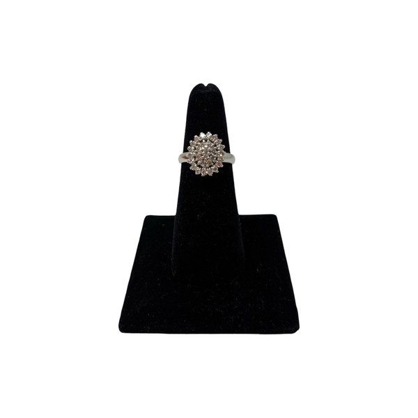 White Gold Diamond Floral Ring