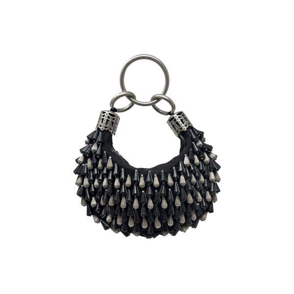 Chloe Black and Silver Beaded Handbag