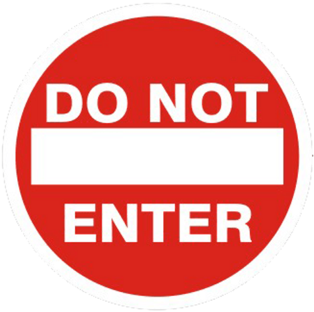 do not enter sign