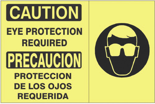 Eye Protection Required (English & Spanish)