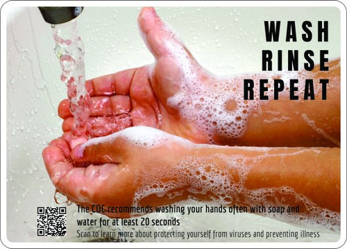 Wash - Rinse - Repeat Sign w/Image 