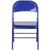 2 Pk. TYCOON COLORBURST Series Cobalt Blue Triple Braced & Double Hinged Metal Folding Chair