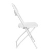 2 Pk. TYCOON Series 650 lb. Capacity White Plastic Fan Back Folding Chair