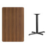 30'' x 48'' Rectangular Walnut Laminate Table Top with 22'' x 30'' Table Height Base