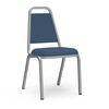 8900 Series Chair with Trapezoidal Back, Dome Seat, Ultratexhyde Carib Vinyl Seat and Back, Chrome Frame - Set of 4 Chairs