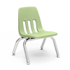 9000 Series 10" Classroom Chair, Green Apple Bucket, Chrome Frame, Preschool - 4 Pack