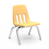 9000 Series 10" Classroom Chair, Squash Bucket, Chrome Frame, Preschool - Set of 4 Chairs