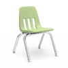 9000 Series 12" Classroom Chair, Green Apple Bucket, Chrome Frame, Preschool - 1st Grade - Set of 4 Chairs